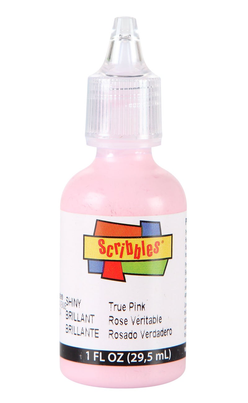 Scribbles 13903 3D Fabric Paint Shiny- True Pink